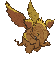 Aurelia the Clockwork Hollyphant Familiar Portrait